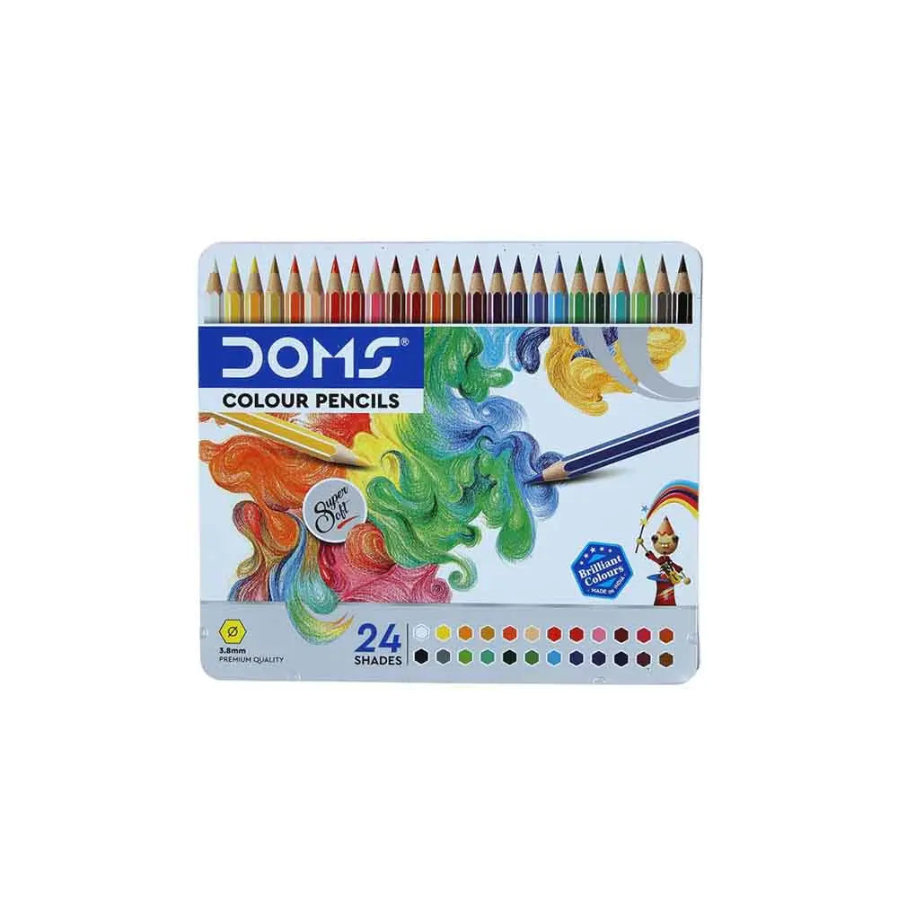 Doms Supersoft Colour Pencil Sets - Flat Tin (3.8mm) Doms